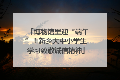 博物馆里迎“端午”！新乡大中小学生学习致敬诚信精神
