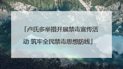 卢氏多举措开展禁毒宣传活动 筑牢全民禁毒思想防线
