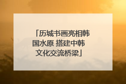 历城书画亮相韩国水原 搭建中韩文化交流桥梁