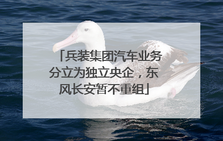 兵装集团汽车业务分立为独立央企，东风长安暂不重组