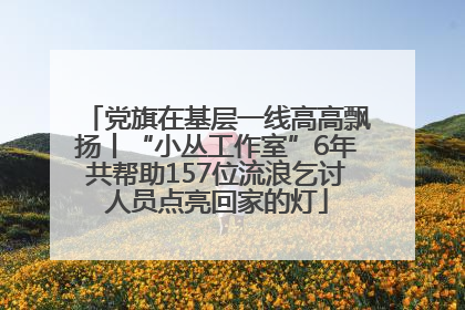 党旗在基层一线高高飘扬丨“小丛工作室”6年共帮助157位流浪乞讨人员点亮回家的灯