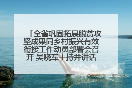 全省巩固拓展脱贫攻坚成果同乡村振兴有效衔接工作动员部署会召开 吴晓军主持并讲话 罗东川作安排部署