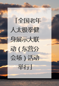 全国老年人太极拳健身展示大联动（东营分会场）活动举行