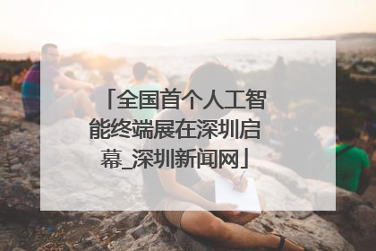 全国首个人工智能终端展在深圳启幕_深圳新闻网