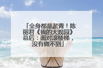 全身都是淤青！陈丽君《我的大观园》幕后：面对滚楼梯，没有做不到