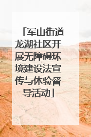 军山街道龙湖社区开展无障碍环境建设法宣传与体验督导活动