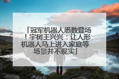 冠军机器人悉数登场！宇树王兴兴：让人形机器人马上进入家庭等场景并不现实
