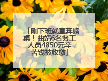 刚下班就直奔赌桌！曲靖6名务工人员4850元辛苦钱被收缴