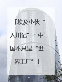 埃及小伙“入川记”：中国不只是“世界工厂”
