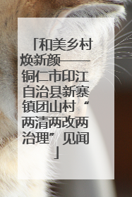 和美乡村焕新颜——铜仁市印江自治县新寨镇团山村“两清两改两治理”见闻
