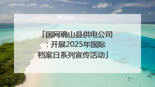 国网确山县供电公司：开展2025年国际档案日系列宣传活动