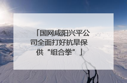 国网咸阳兴平公司全面打好抗旱保供“组合拳”