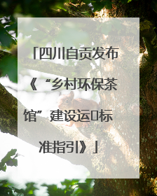 四川自贡发布《“乡村环保茶馆”建设运⾏标准指引》