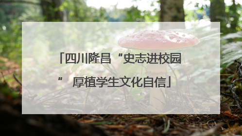 四川隆昌“史志进校园” 厚植学生文化自信