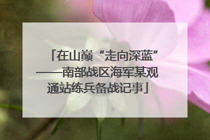 在山巅“走向深蓝”——南部战区海军某观通站练兵备战记事