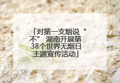 对第一支烟说“不” 湖南开展第38个世界无烟日主题宣传活动