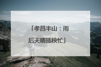 孝昌丰山：雨后天晴插秧忙