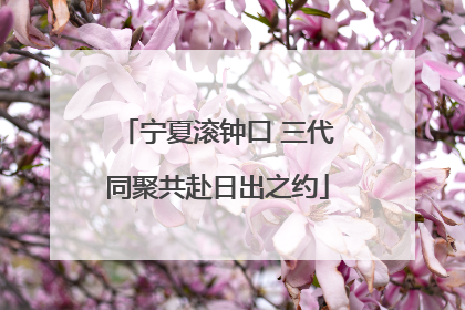 宁夏滚钟口 三代同聚共赴日出之约
