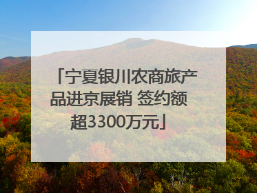 宁夏银川农商旅产品进京展销 签约额超3300万元