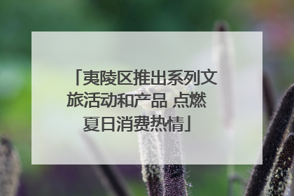 夷陵区推出系列文旅活动和产品 点燃夏日消费热情