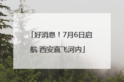 好消息！7月6日启航 西安直飞河内