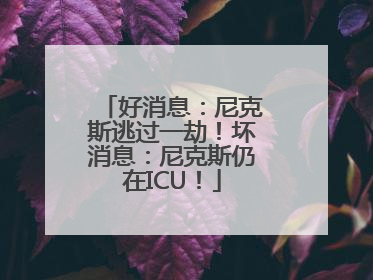好消息：尼克斯逃过一劫！坏消息：尼克斯仍在ICU！