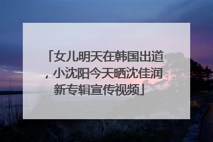 女儿明天在韩国出道，小沈阳今天晒沈佳润新专辑宣传视频