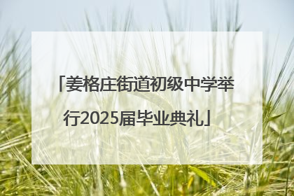 姜格庄街道初级中学举行2025届毕业典礼
