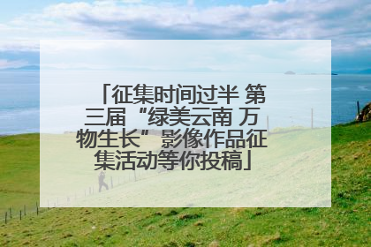 征集时间过半 第三届“绿美云南 万物生长”影像作品征集活动等你投稿