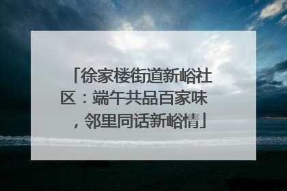 徐家楼街道新峪社区：端午共品百家味，邻里同话新峪情
