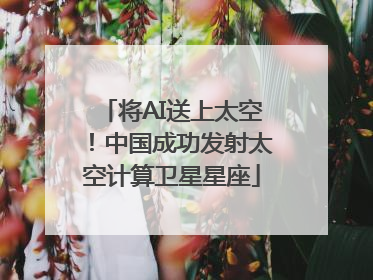将AI送上太空！中国成功发射太空计算卫星星座
