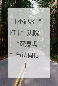 小记者“打卡”法院 “沉浸式”与法同行