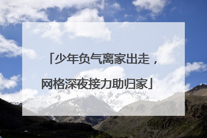 少年负气离家出走，网格深夜接力助归家