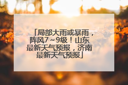 局部大雨或暴雨,阵风7~9级!山东最新天气预报,济南最新天气预报