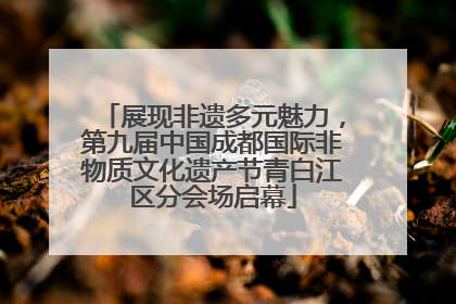 展现非遗多元魅力，第九届中国成都国际非物质文化遗产节青白江区分会场启幕