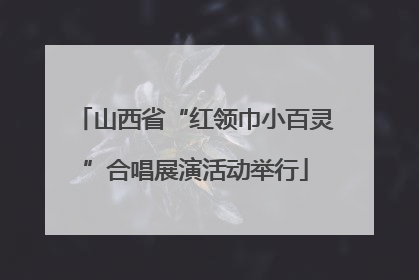 山西省“红领巾小百灵”合唱展演活动举行
