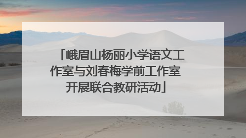 峨眉山杨丽小学语文工作室与刘春梅学前工作室开展联合教研活动