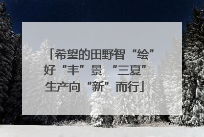 希望的田野智“绘”好“丰”景 “三夏”生产向“新”而行