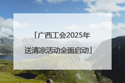 广西工会2025年送清凉活动全面启动