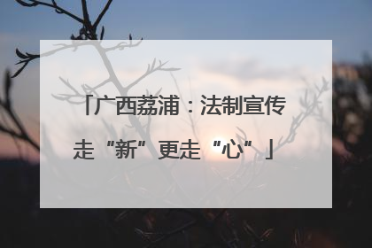 广西荔浦：法制宣传走“新”更走“心”