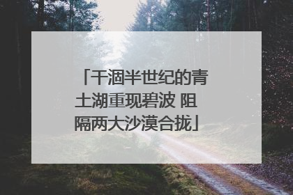干涸半世纪的青土湖重现碧波 阻隔两大沙漠合拢
