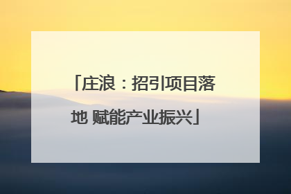 庄浪：招引项目落地 赋能产业振兴