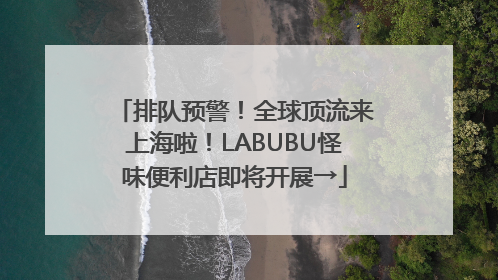 排队预警！全球顶流来上海啦！LABUBU怪味便利店即将开展→