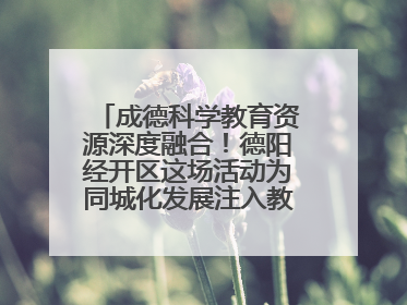 成德科学教育资源深度融合！德阳经开区这场活动为同城化发展注入教育动能