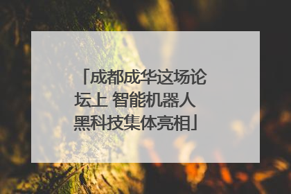 成都成华这场论坛上 智能机器人黑科技集体亮相