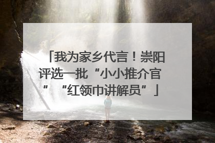 我为家乡代言！崇阳评选一批“小小推介官”“红领巾讲解员”