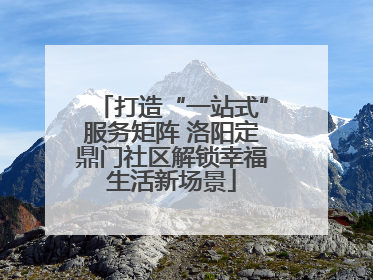 打造“一站式”服务矩阵 洛阳定鼎门社区解锁幸福生活新场景