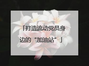 打造流动党员身边的“加油站”