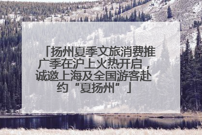 扬州夏季文旅消费推广季在沪上火热开启，诚邀上海及全国游客赴约“夏扬州”