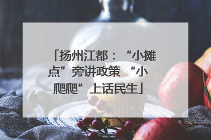 扬州江都：“小摊点”旁讲政策 “小爬爬”上话民生